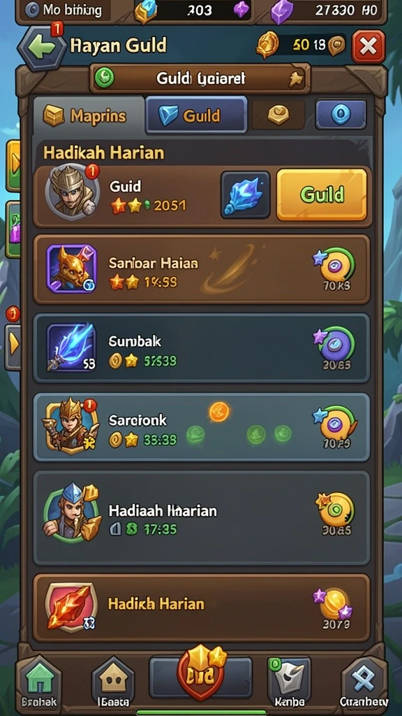 Tampilan menu utama yang menarik dan intuitif.