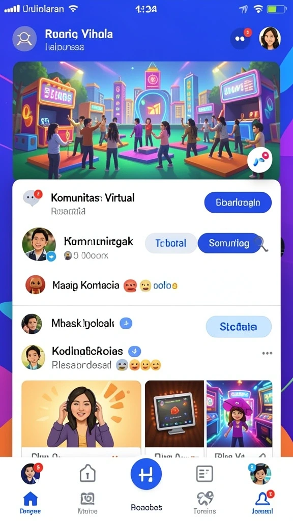 Fitur live chat untuk interaksi antar pemain.
