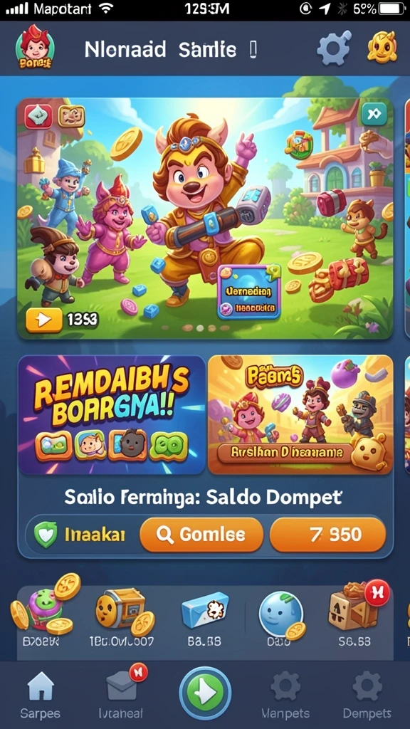 Tampilan awal permainan yang memukau dan interaktif.