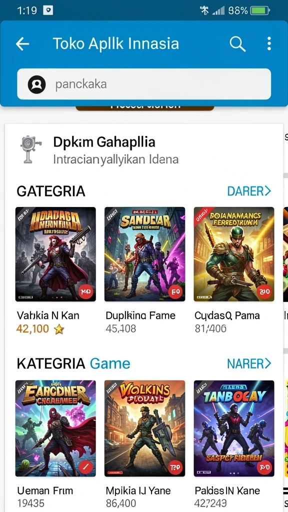 Tampilan utama yang memukau dan ramah pengguna.