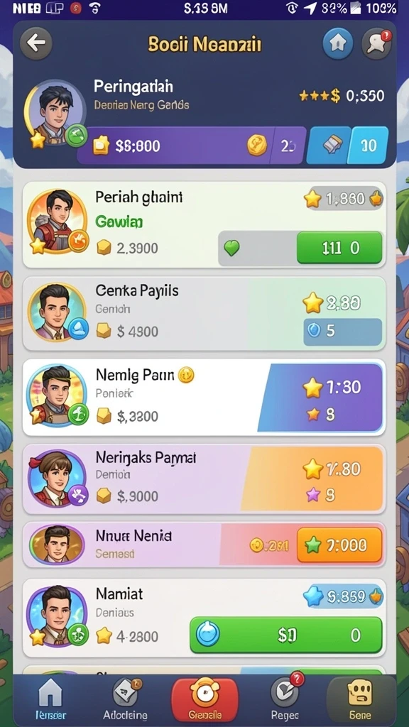 Tangkapan layar menunjukkan karakter baru yang keren dan unik.