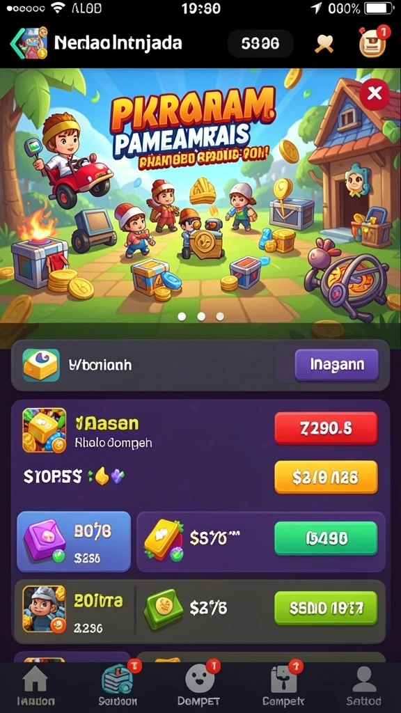 Tampilan grafis yang menawan dan penuh warna.