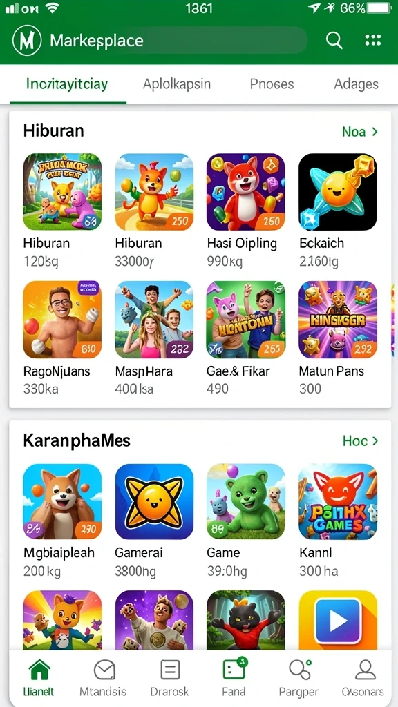 Tampilan karakter yang ikonik dan beragam dalam game.